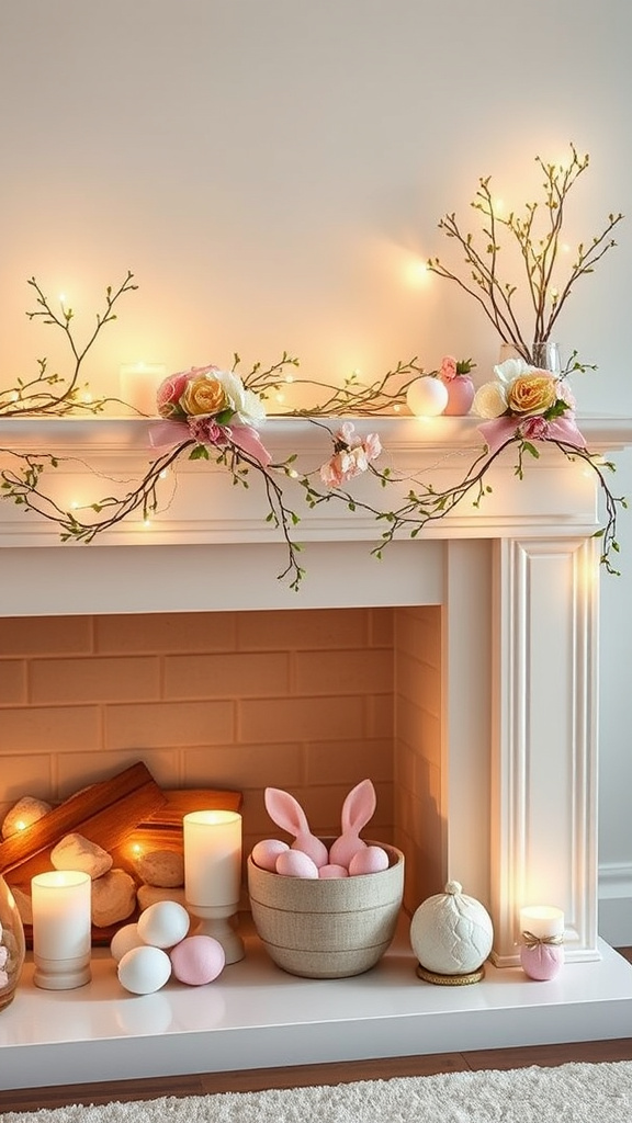 23. Shimmering Spring Mantel Sparkle