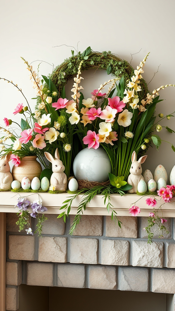 24. Botanical Beauty Easter Mantel