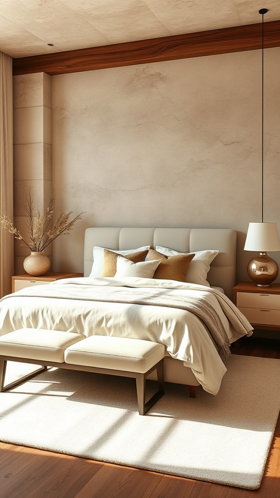 1. Serene Sandstone Bedroom Escapes