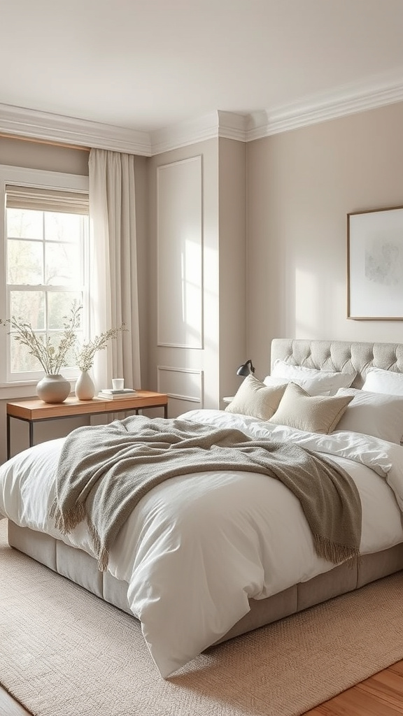 21. Calm Greige Bedroom Inspirations