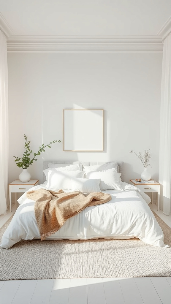 6. Pure White Bedroom Bliss