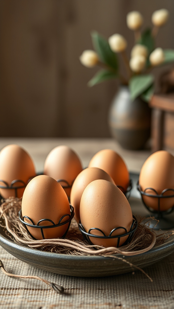 10. Simple Metal Egg Holders