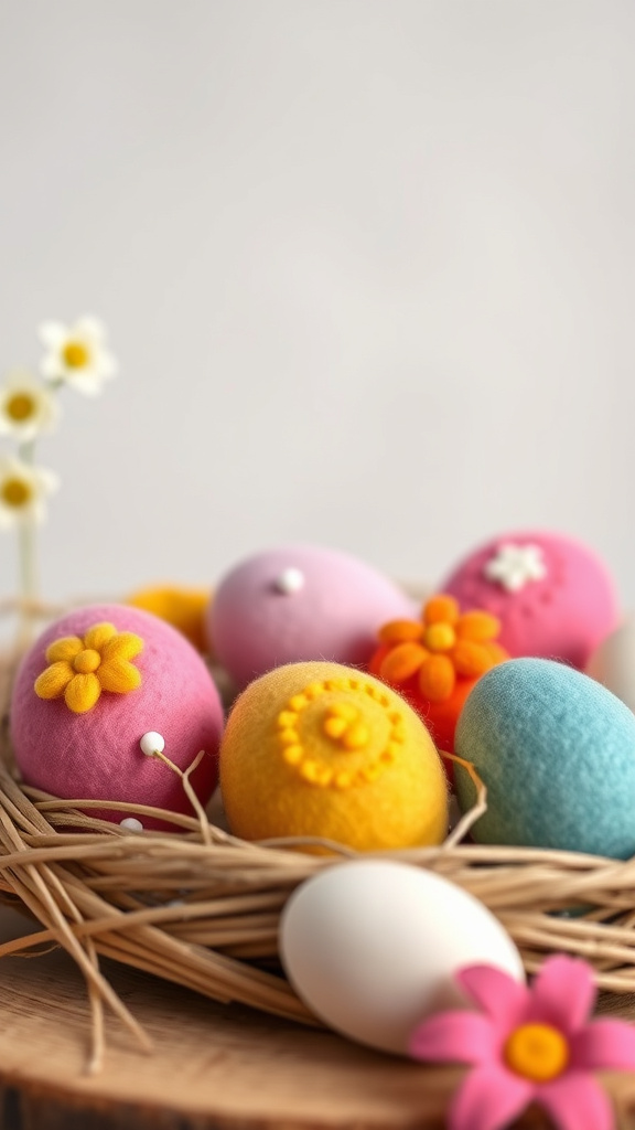 11. Handmade Felt Easter Eggs