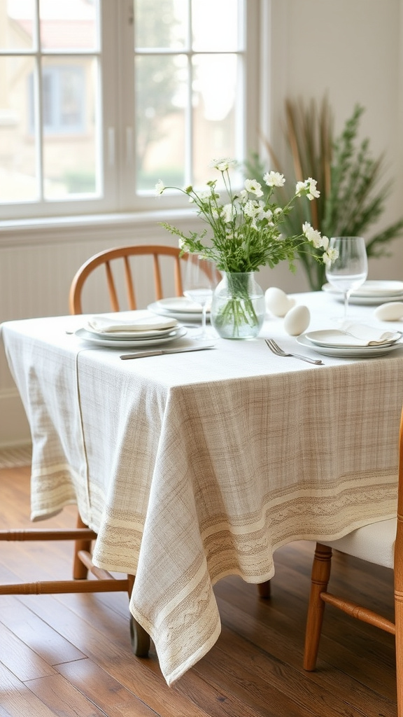 18. Linen Easter Tablecloths