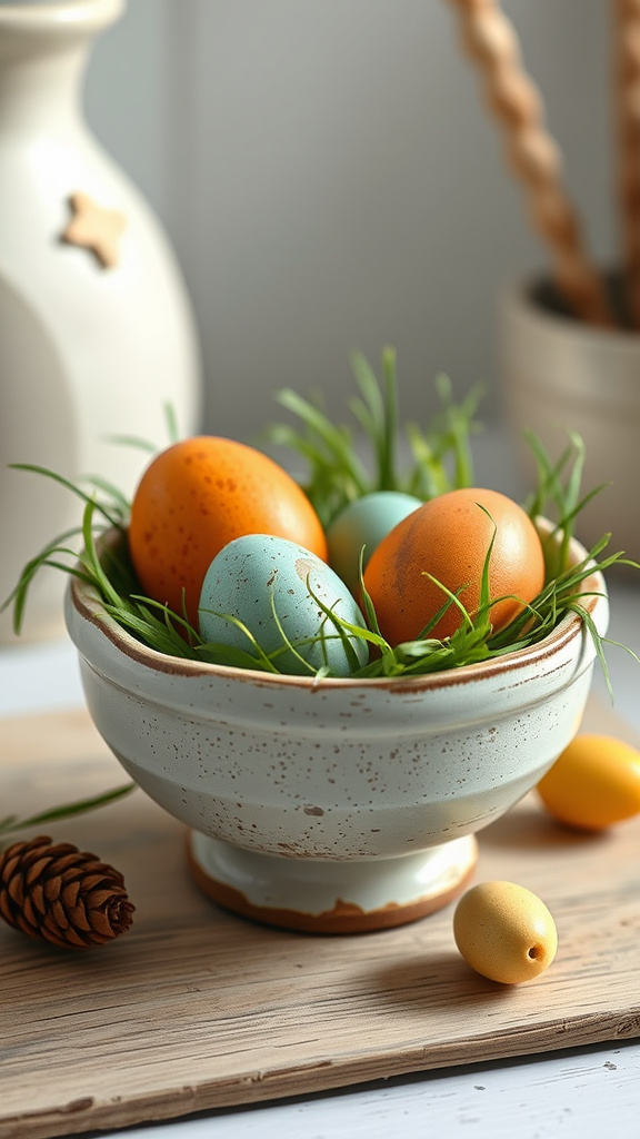 21. Timeworn Ceramic Egg Bowls