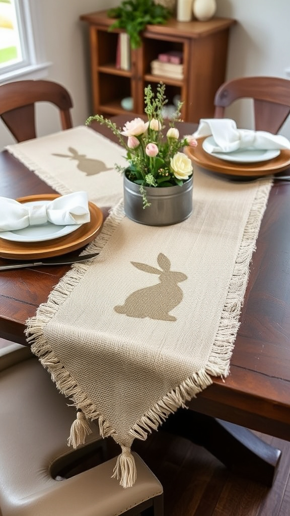 3. Burlap Bunny Table Runners