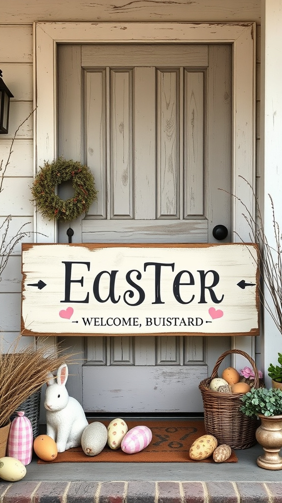 8. Country-Style Easter Signage