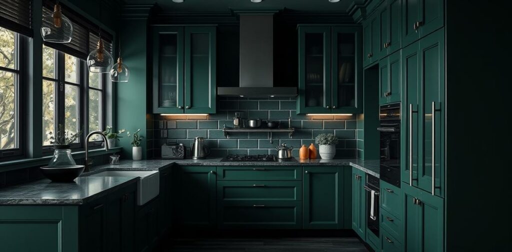 25 Mesmerizing Dark Green Kitchen Looks to Add Drama