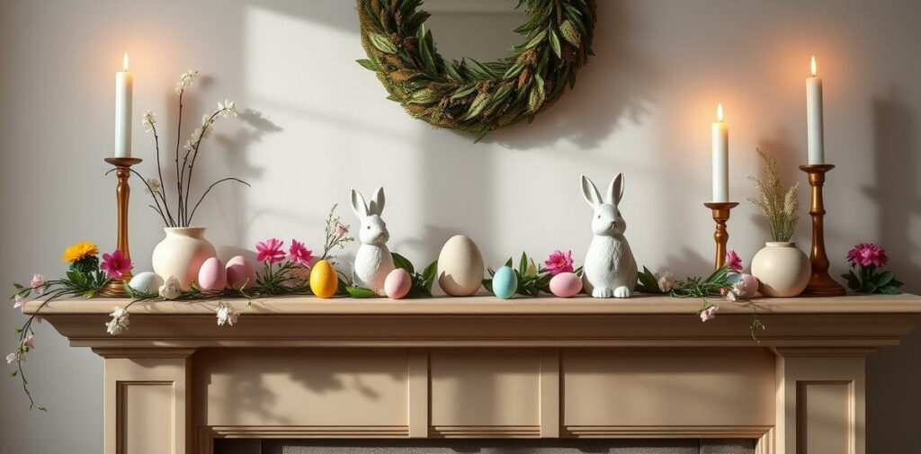 25 Striking Easter Fireplace Mantel Decor to Cozy Up Spring