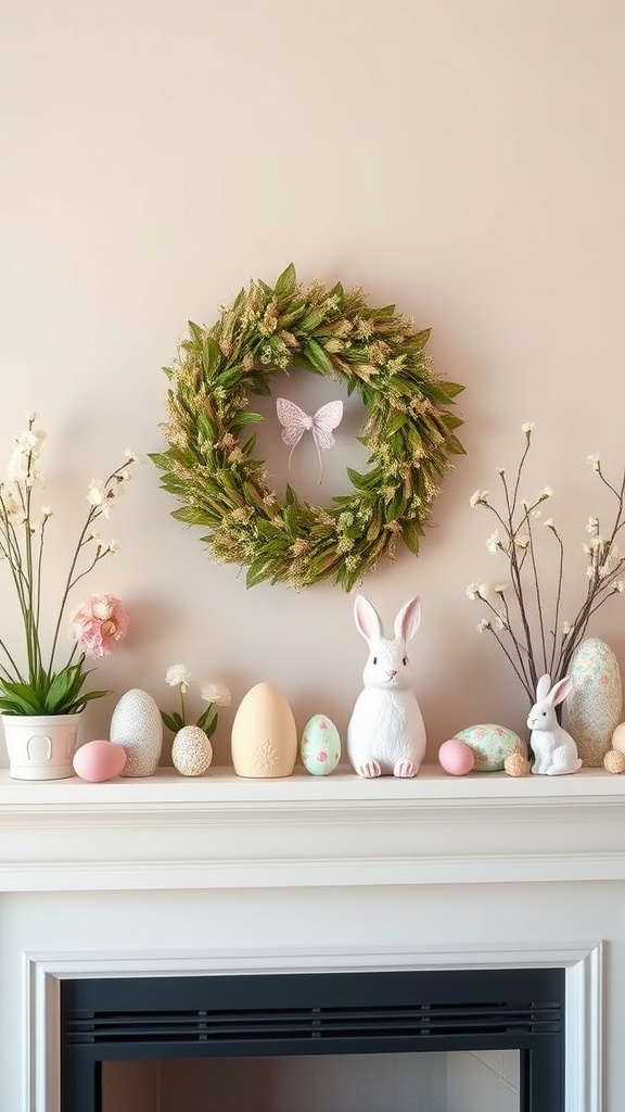 1. Pastel Perfection Easter Mantle