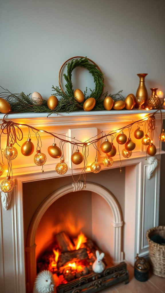 5. Golden Egg Garland Delight