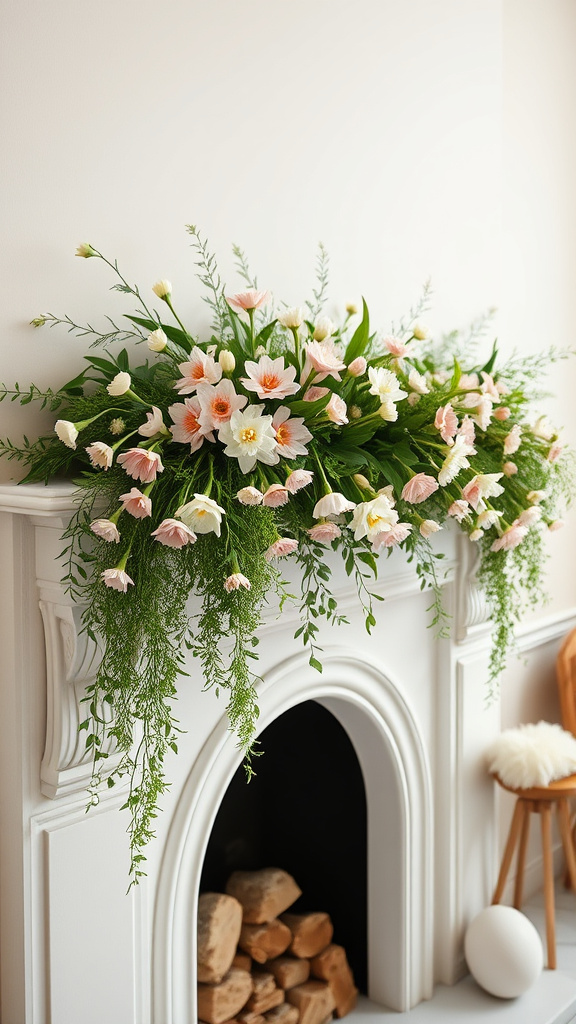 6. Floral Elegance Mantle Magic