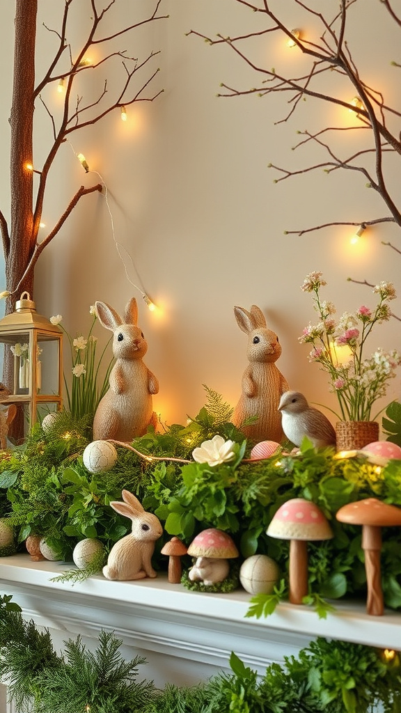 7. Whimsical Woodland Easter Scene