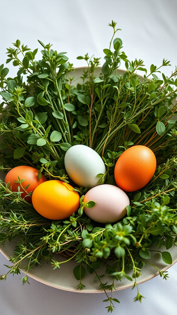 10. Fresh Herb Bundles with Eggs