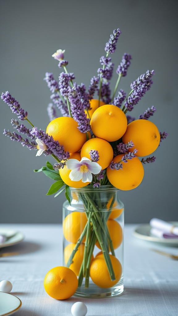 13. Lavender and Lemon Vases