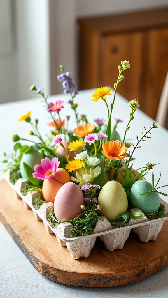 16. Botanical Egg Tray Display