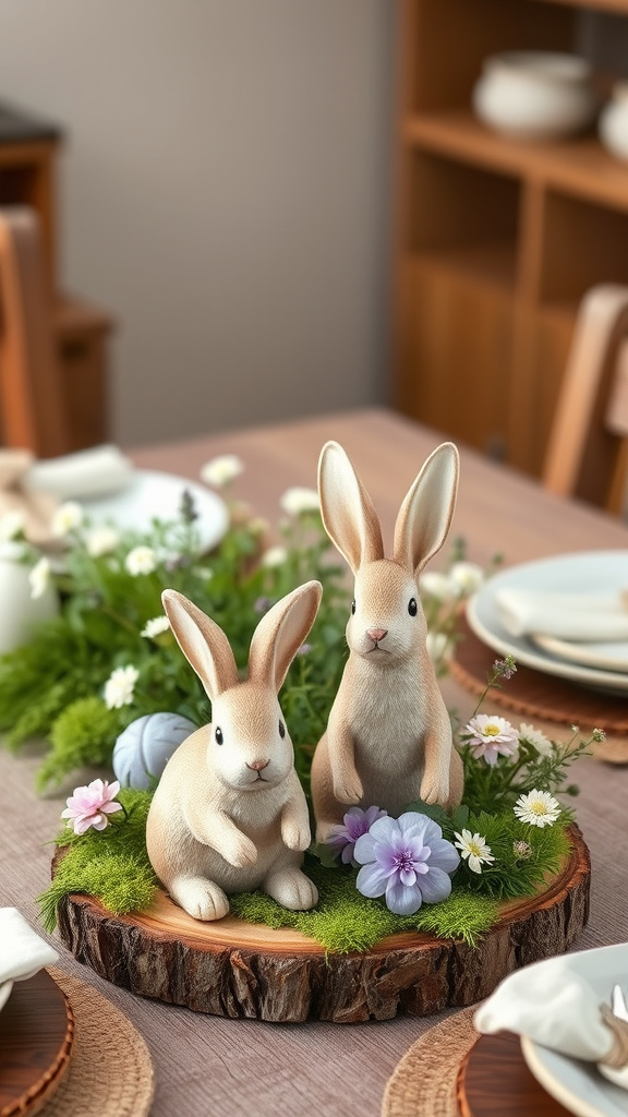 2. Rustic Bunny Centerpieces