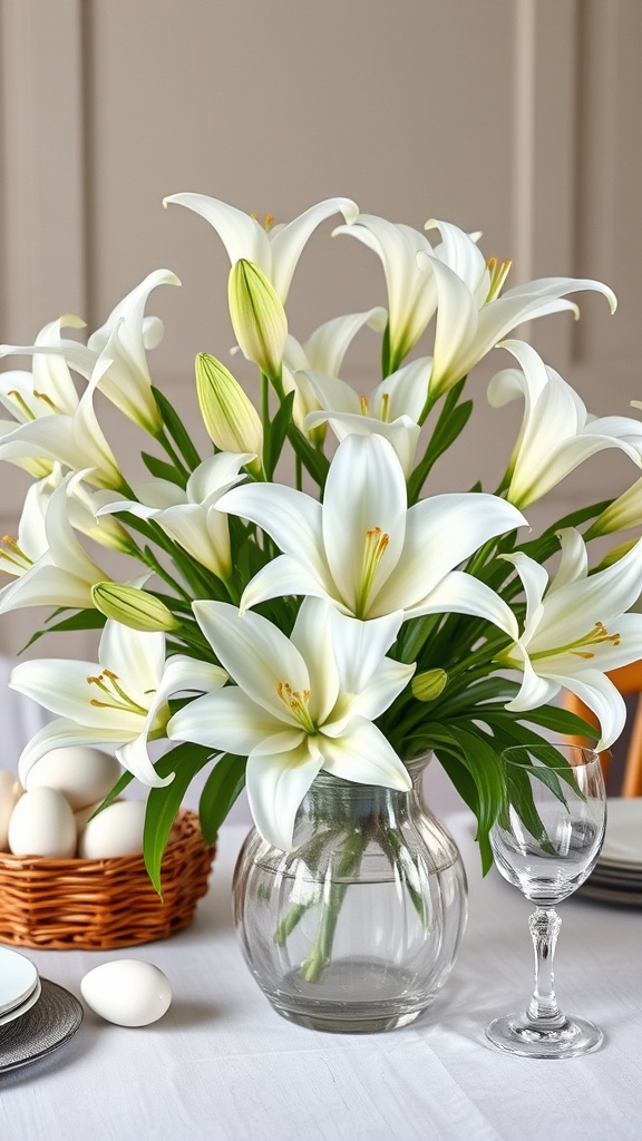 8. Elegant White Lily Arrangements