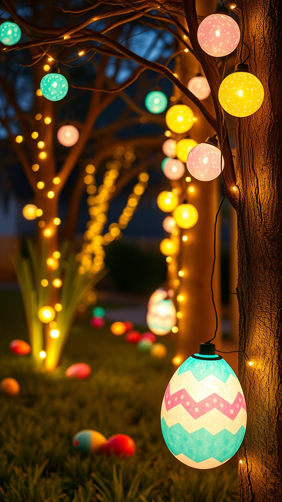 13. Illuminated Egg Garlands