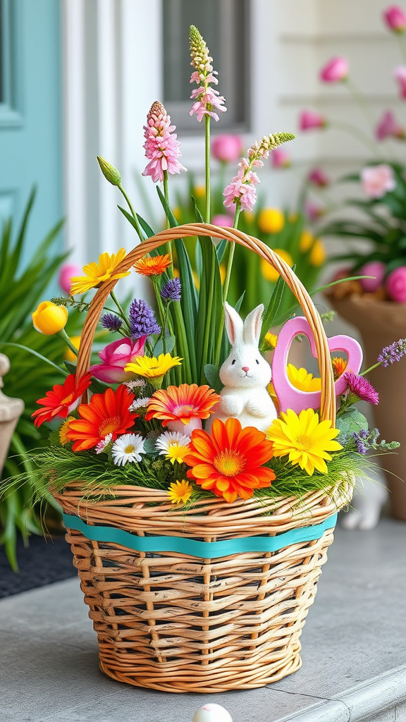 22. Colorful Easter Basket Arrangements