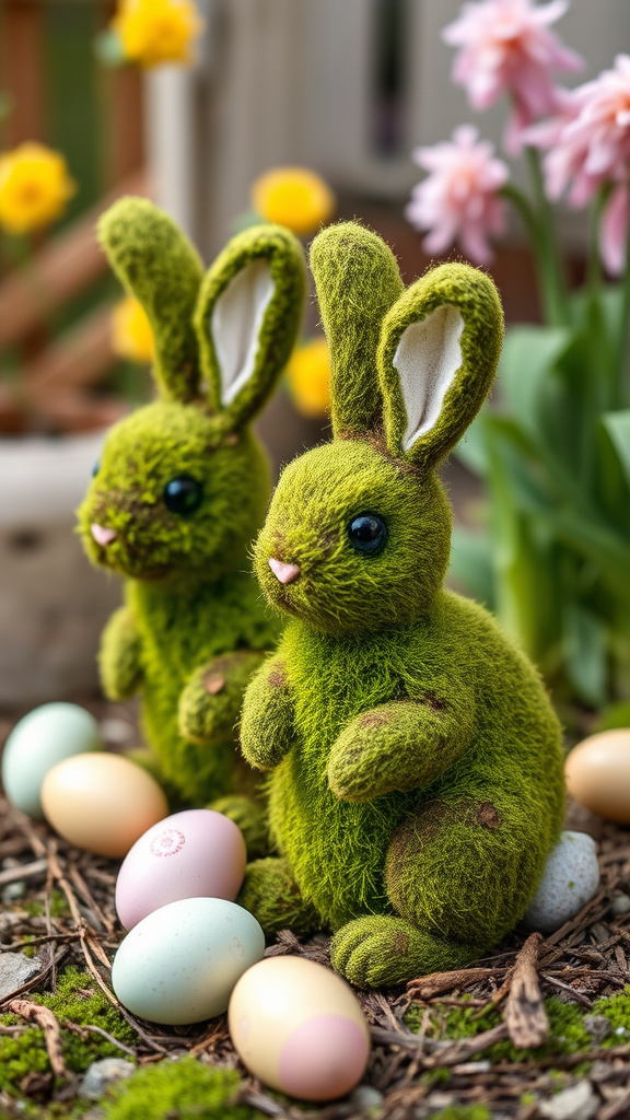 5. DIY Moss Bunnies