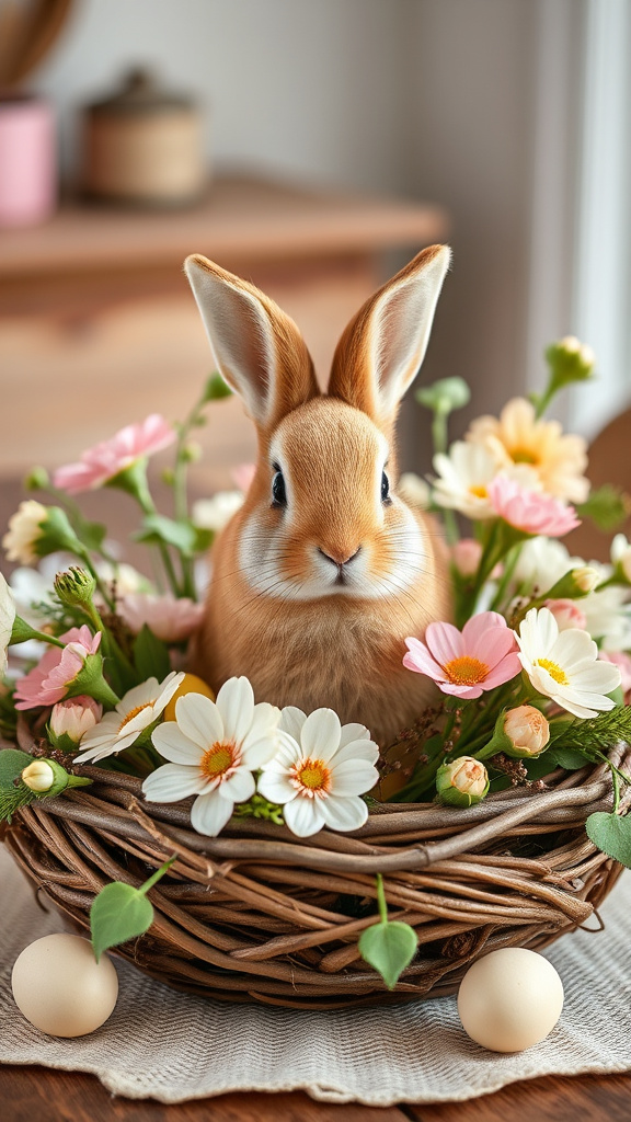 11. Farmhouse Easter Bunny Centerpiece