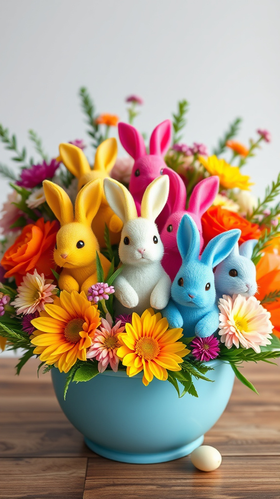 17. Rainbow Bunny Bouquet