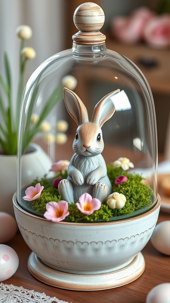 4. Shabby Chic Bunny Terrarium