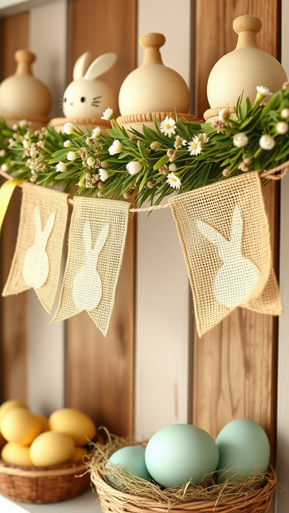 1. Burlap Bunny Banners