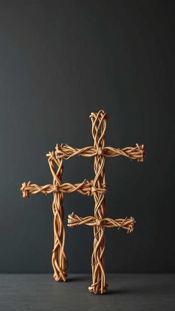 23. Twisted Vine Easter Crosses