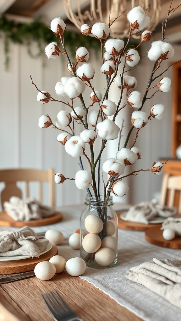 27. Cotton Branch Table Décor