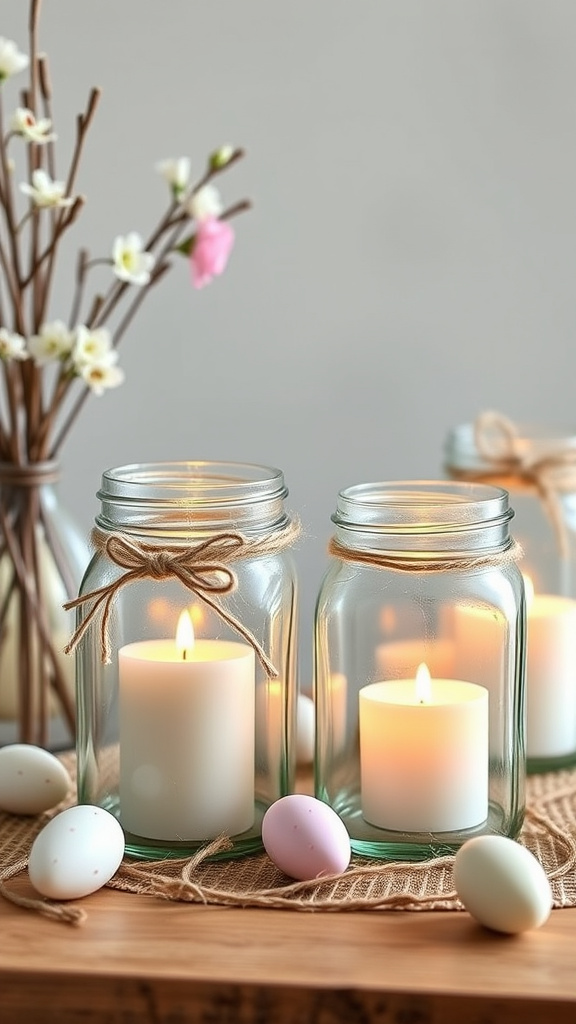 3. Mason Jar Candle Holders