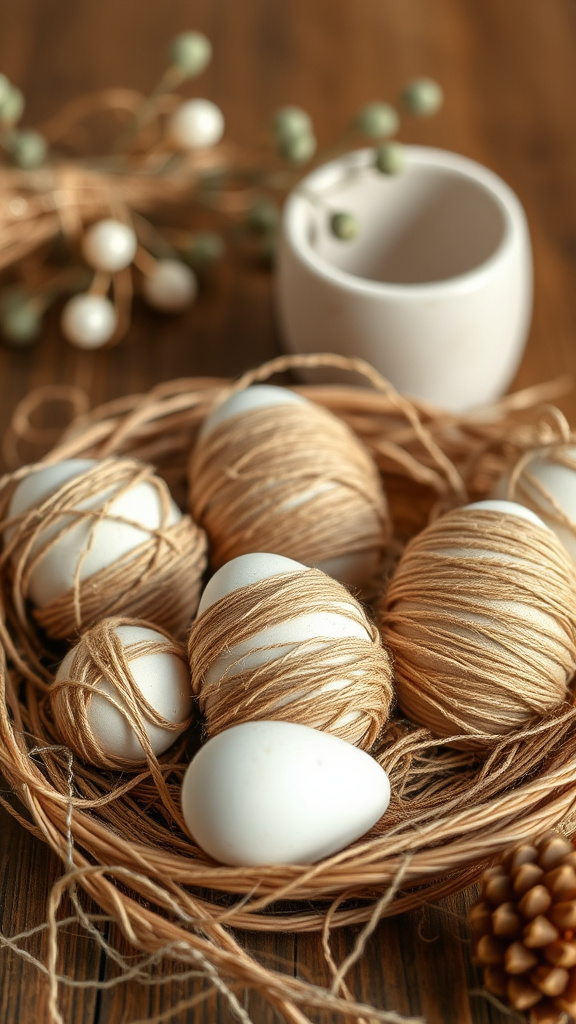 5. Twine Wrapped Eggs