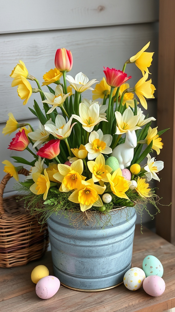 8. Galvanized Bucket Arrangements