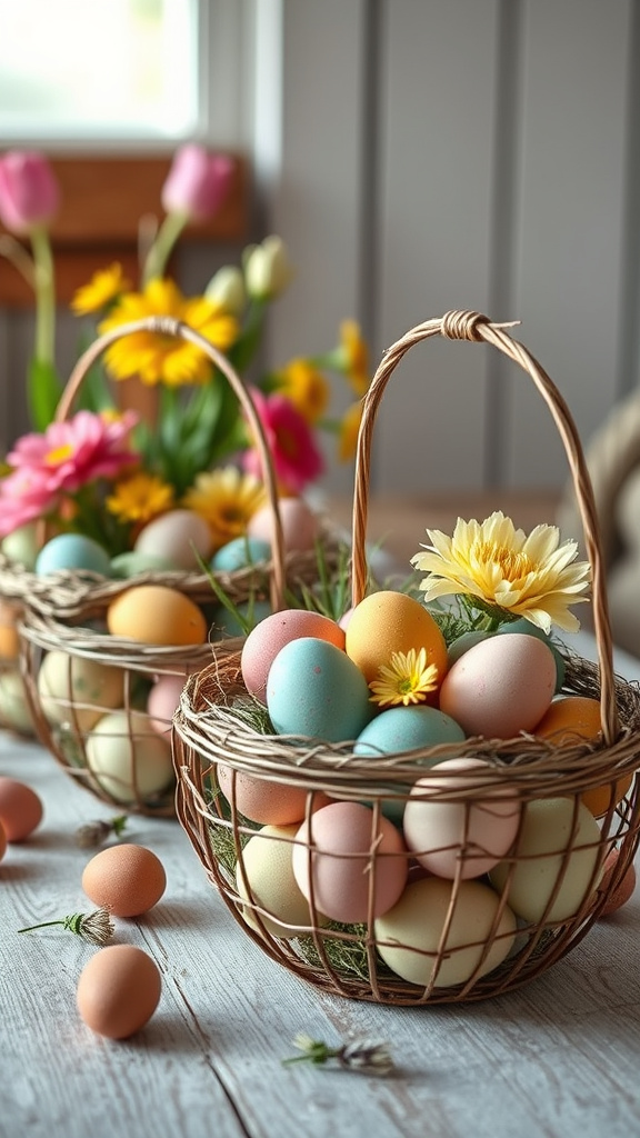 9. Chicken Wire Egg Baskets