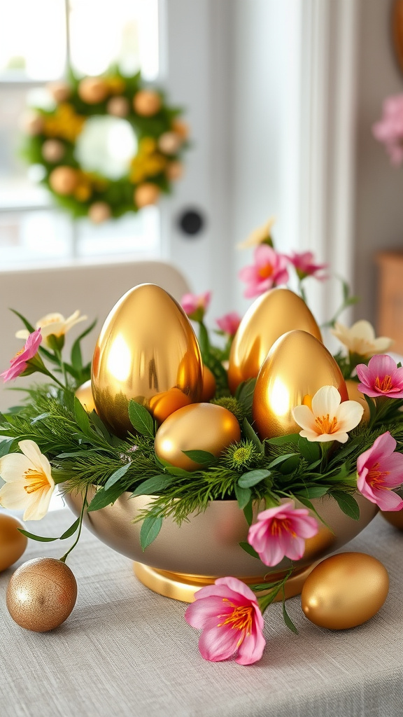 12. Golden Egg Ornaments