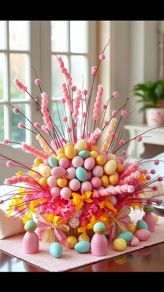 22. Candy-Drenched Centerpiece