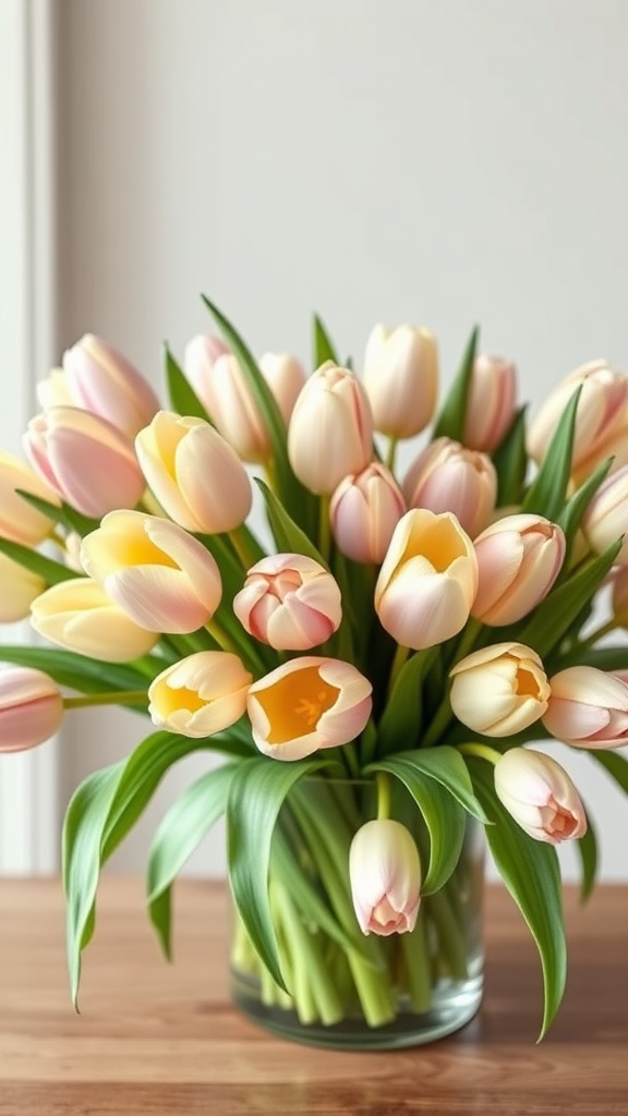 3. Pastel Tulip Arrangement