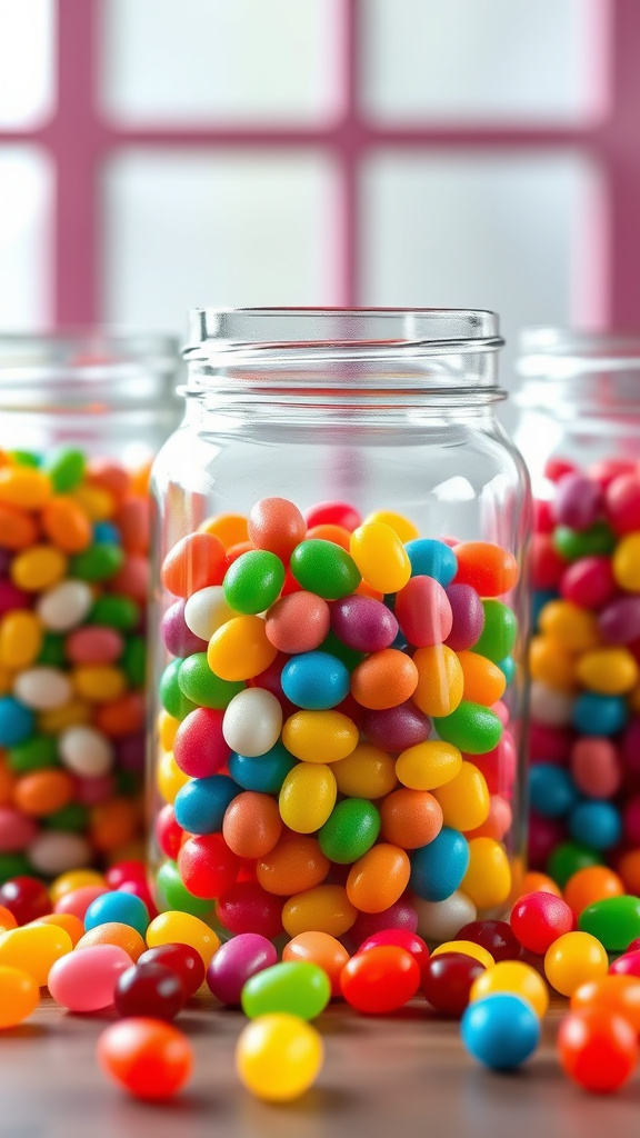 7. Vibrant Jellybean Jars