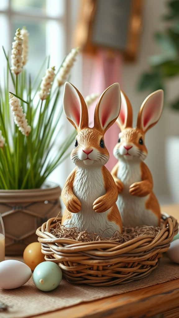 8. Whimsical Bunny Figurines