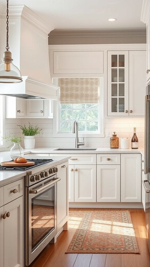 1. Classic White Cabinets Charm