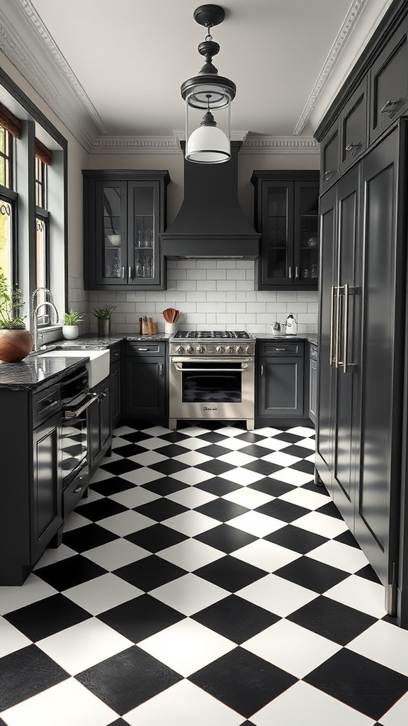 9. Timeless Checkerboard Floors