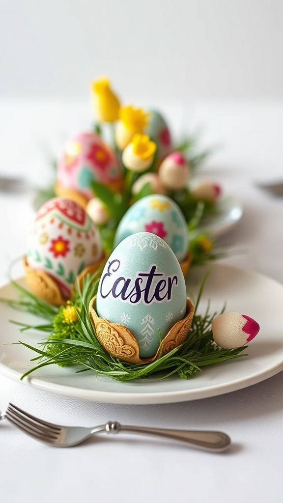 15. Personalized Egg Name Cards