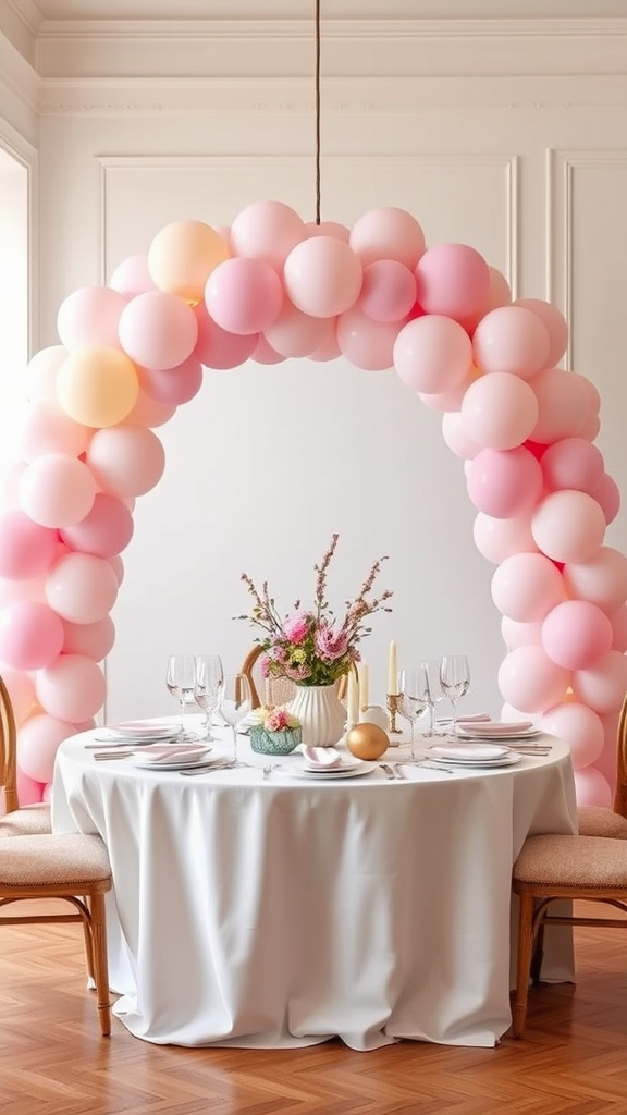 18. Pastel Balloon Table Arch