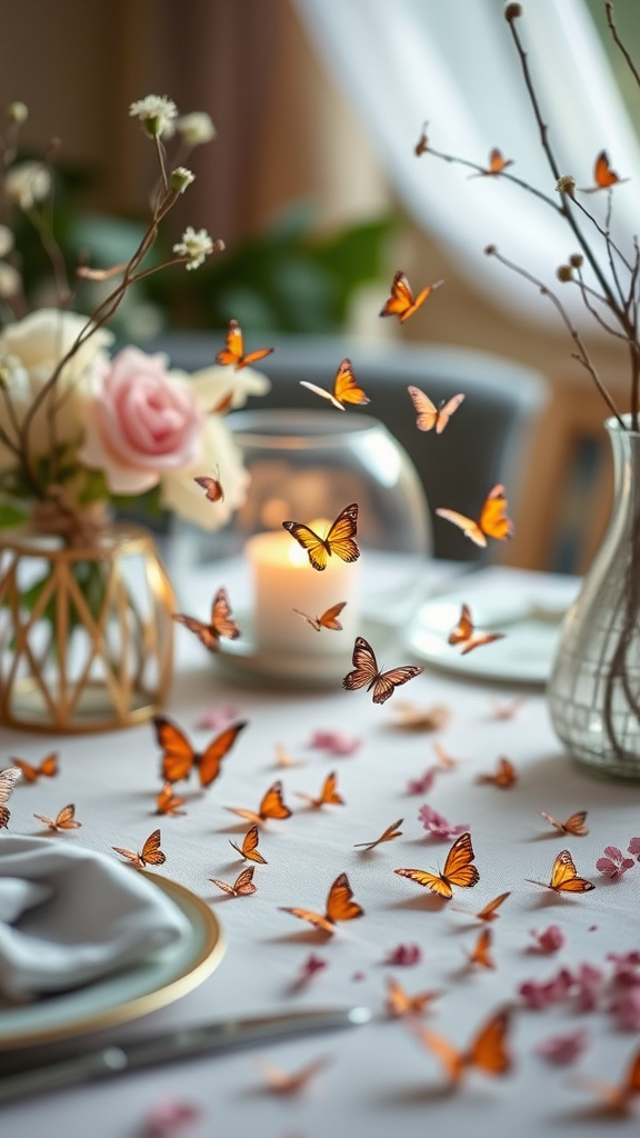 20. Delicate Butterfly Table Scatters