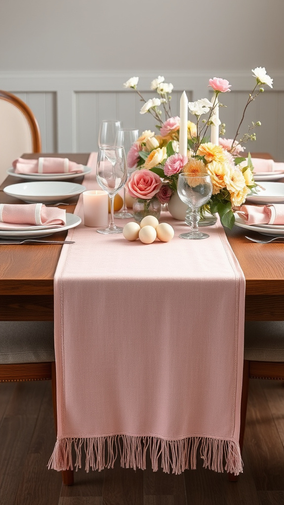 3. Chic Pastel Table Runners