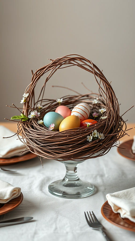 4. Rustic Easter Twig Nest