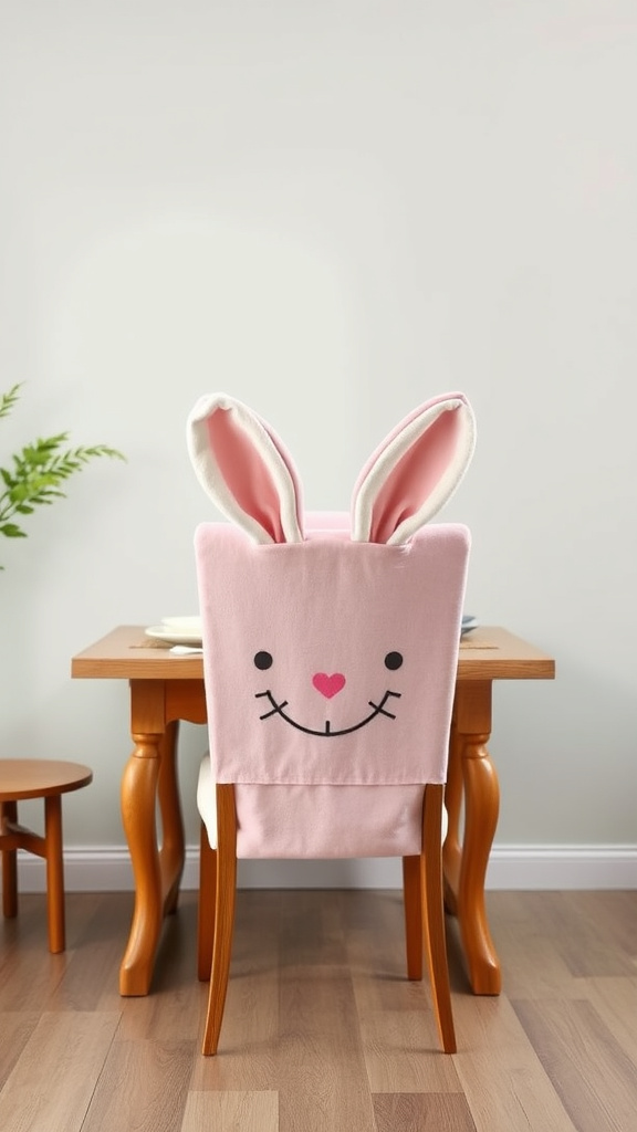 7. Festive Bunny Ear Chair Covers