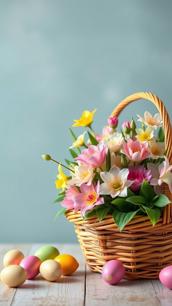 3. Springtime Blossoms in Baskets