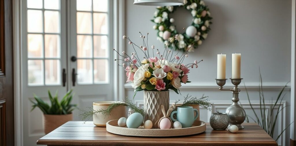 27 Festive Easter Entryway Table Decor to Set the Tone